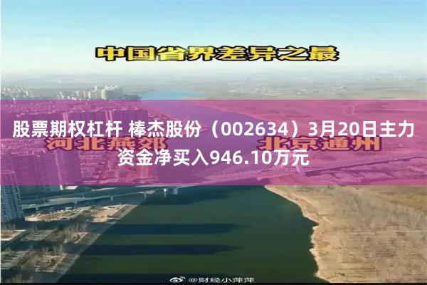 股票期权杠杆 棒杰股份（002634）3月20日主力资金净买入946.10万元