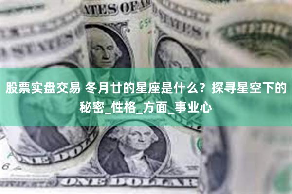 股票实盘交易 冬月廿的星座是什么？探寻星空下的秘密_性格_方面_事业心