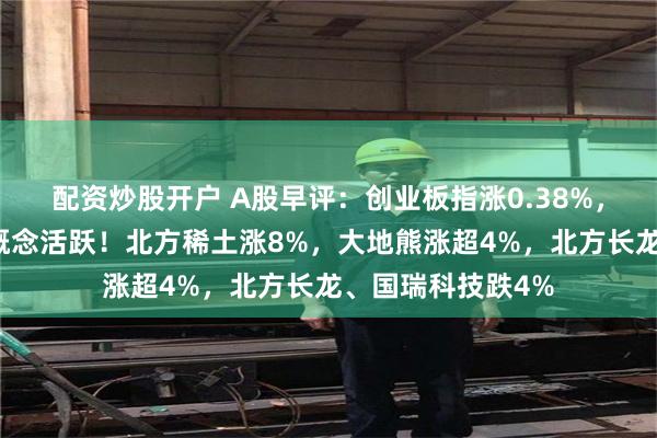 配资炒股开户 A股早评：创业板指涨0.38%，稀土永磁、猪肉概念活跃！北方稀土涨8%，大地熊涨超4%，北方长龙、国瑞科技跌4%