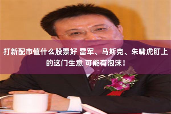 打新配市值什么股票好 雷军、马斯克、朱啸虎盯上的这门生意 可能有泡沫！